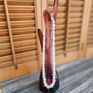 Vintage faceted acrylic necklace 17 inches